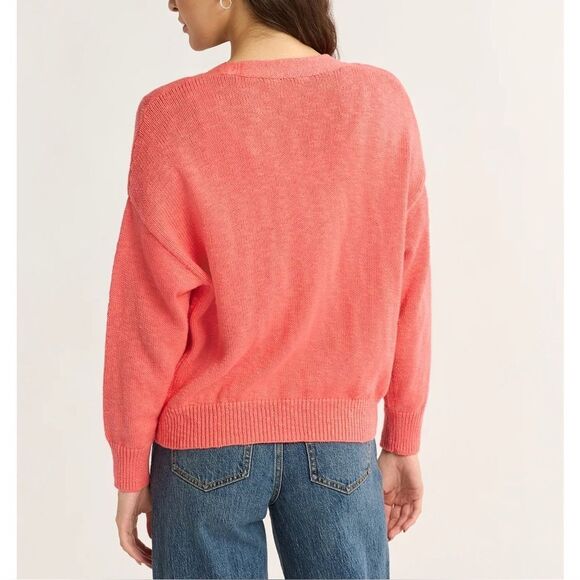 Time and Tru CoralCotton Button Down Cardigan (Size XS) - Picture 2 of 7